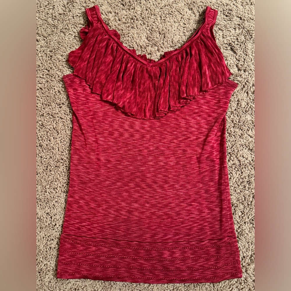 Cache ruffle tank blouse - Picture 6 of 8